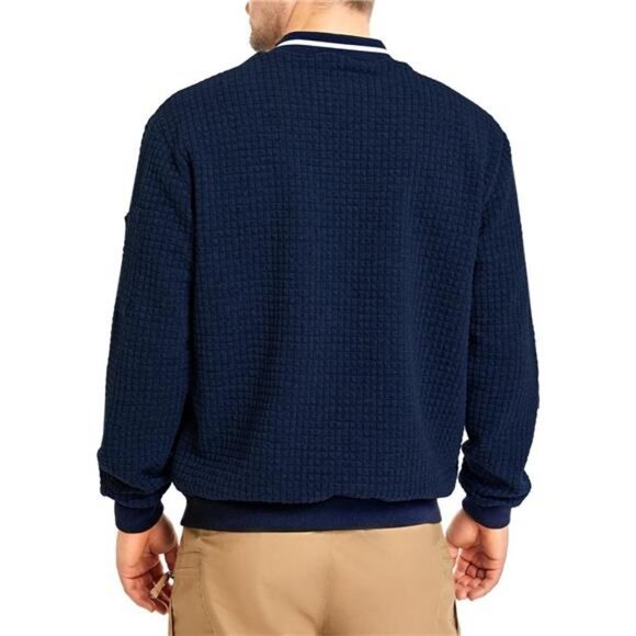 Mens Lightweight Jacket Casual Bomber Jacket Varsity Coat - Picture 4 of 7